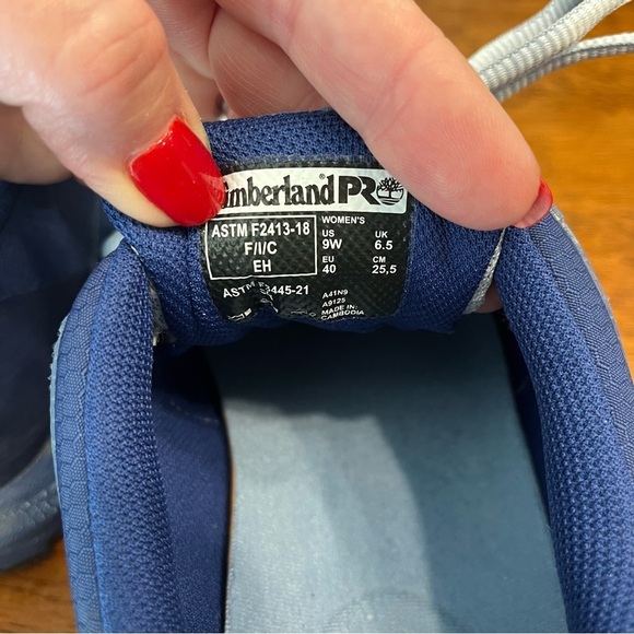 Timberland Womens Pro Radius Gray Blue Safety Shoes size 9 - Picture 11 of 14
